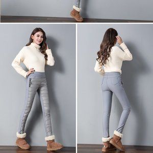 Winter Splice Velvet Trousers Women